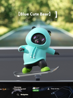 Cute Cartoon Bear Car Skateboard Decoration | Dashboard Ornament