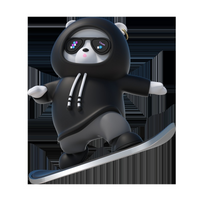 Cute Cartoon Bear Car Skateboard Decoration | Dashboard Ornament