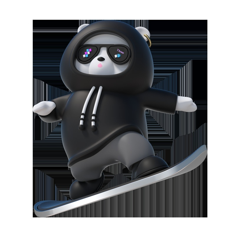 Cute Cartoon Bear Car Skateboard Decoration | Dashboard Ornament