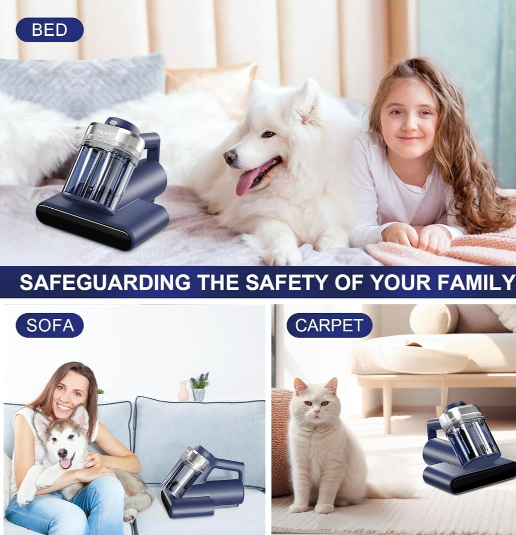 Cordless Bed Vacuum Cleaner | UV Sterilization & HEPA Filter Mattress Cleaner