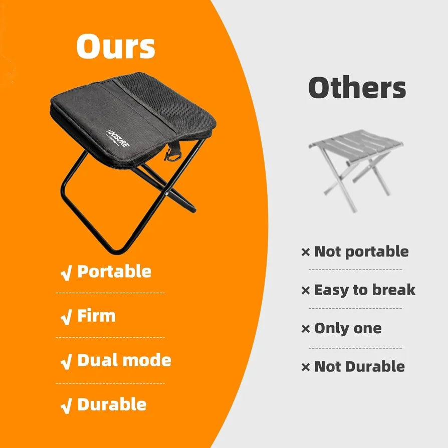 Folding Stool Bag – 2-in-1 Portable Camping Seat with Carry Bag