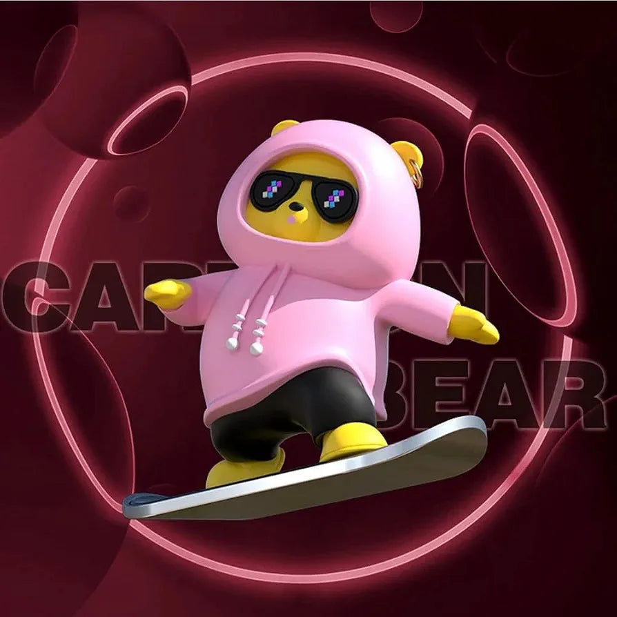 Cute Cartoon Bear Car Skateboard Decoration | Dashboard Ornament