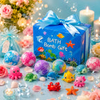 Bath Bomb Gift Set for Kids 12Pack with Ocean Toys | Natural, Skin-Friendly & Fun