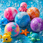 Bath Bomb Gift Set for Kids 12Pack with Ocean Toys | Natural, Skin-Friendly & Fun
