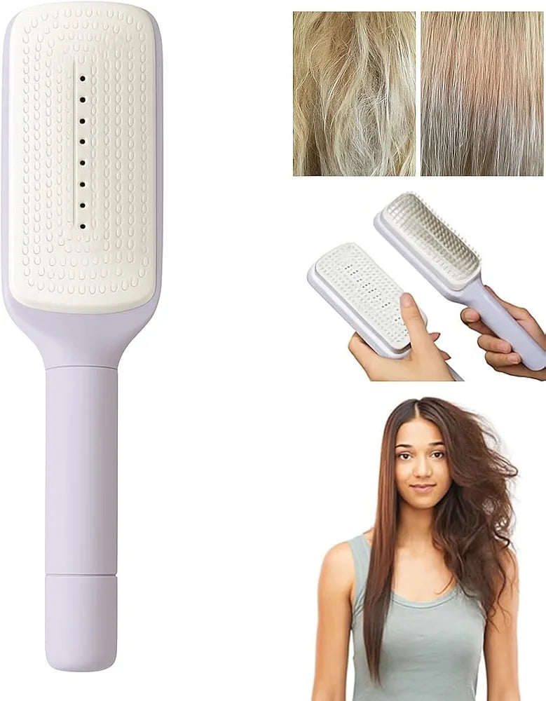 Self-Cleaning Hair Brush - Effortless Detangling and Shine