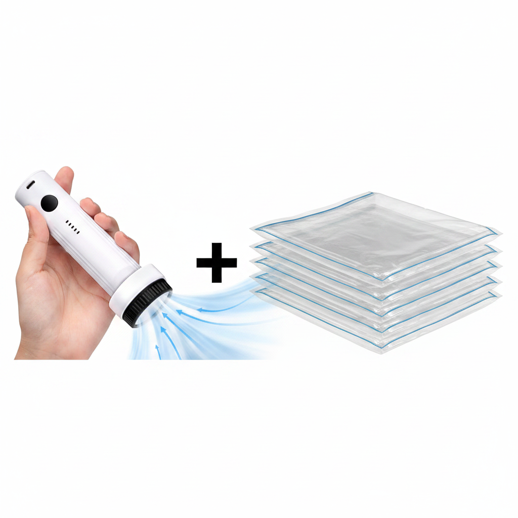 Mini Handheld Vacuum Sealer – Clothing & Storage Compression Device