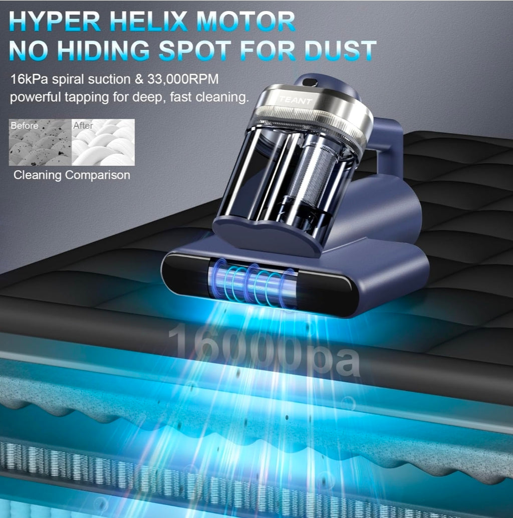 Cordless Bed Vacuum Cleaner | UV Sterilization & HEPA Filter Mattress Cleaner