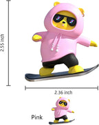 Cute Cartoon Bear Car Skateboard Decoration | Dashboard Ornament