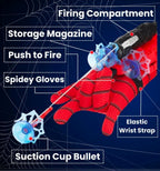 Spider Web Shooters Toy | Spiderman Launcher Wrist Toy Set (Red)