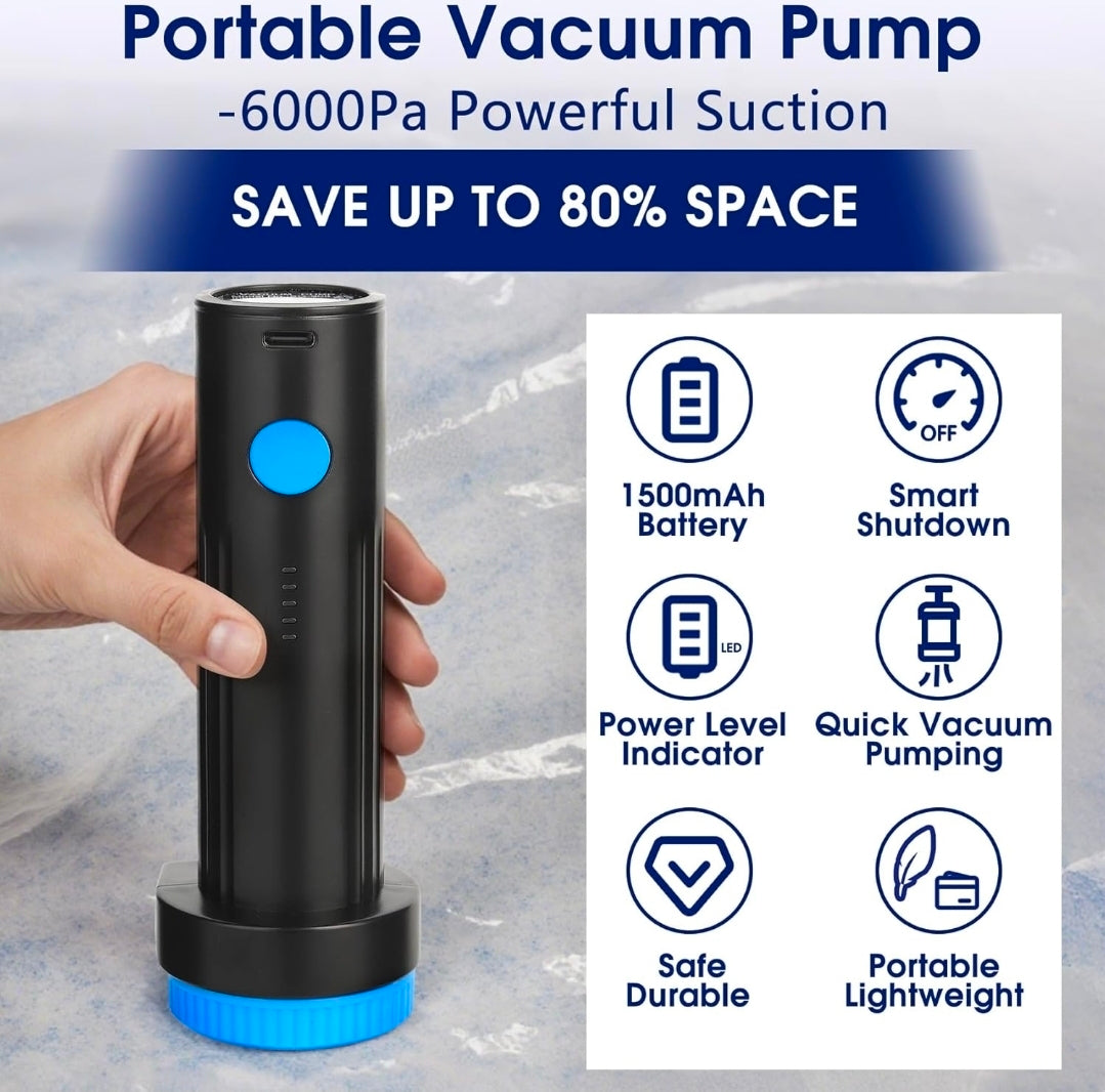 Mini Handheld Vacuum Sealer – Clothing & Storage Compression Device