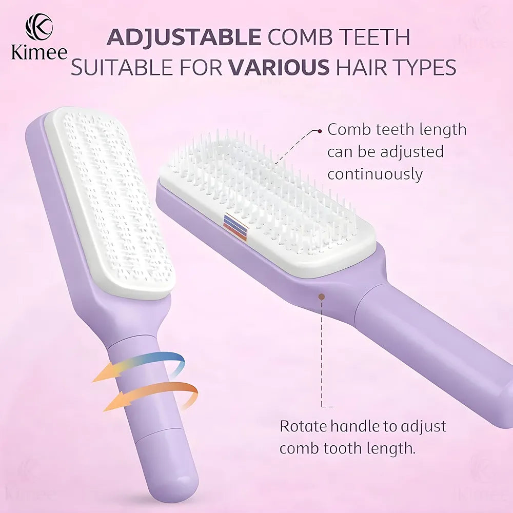 Self-Cleaning Hair Brush - Effortless Detangling and Shine