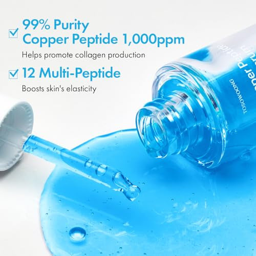 Tosowoong Copper Peptide Face Serum Anti-Aging With Copper Tripeptide Ghk-Cu 12 Multi-Peptide Formula For Fine Lines Firming Skin Elasticity Hydrating Korean Skincare 33Ml / 1.11 Fl.Oz.