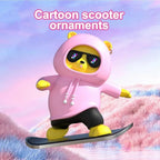 Cute Cartoon Bear Car Skateboard Decoration | Dashboard Ornament