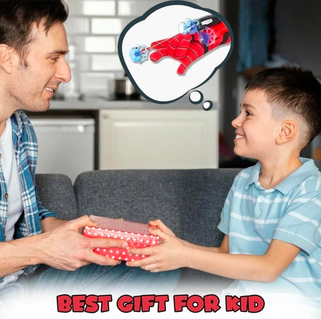 Spider Web Shooters Toy | Spiderman Launcher Wrist Toy Set (Red)