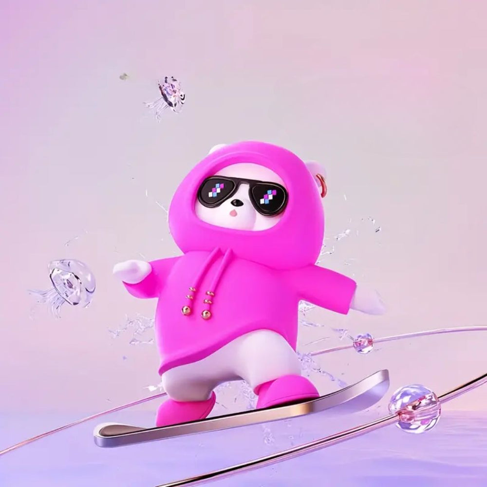 Cute Cartoon Bear Car Skateboard Decoration | Dashboard Ornament