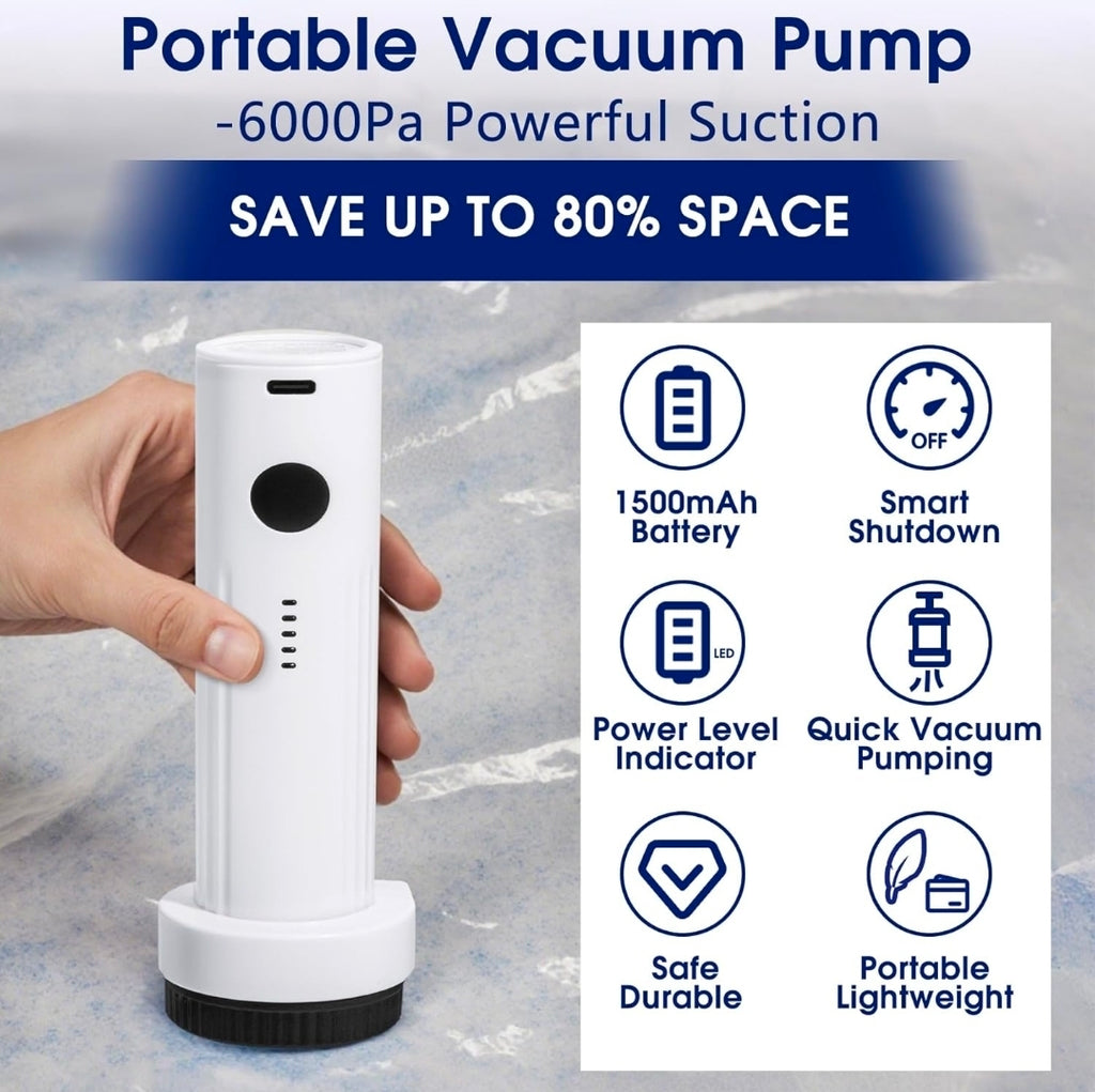 Mini Handheld Vacuum Sealer – Clothing & Storage Compression Device