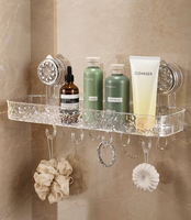 Punch-Free Bathroom Shelf with Suction Cups – No Drilling Required