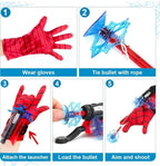 Spider Web Shooters Toy | Spiderman Launcher Wrist Toy Set (Red)