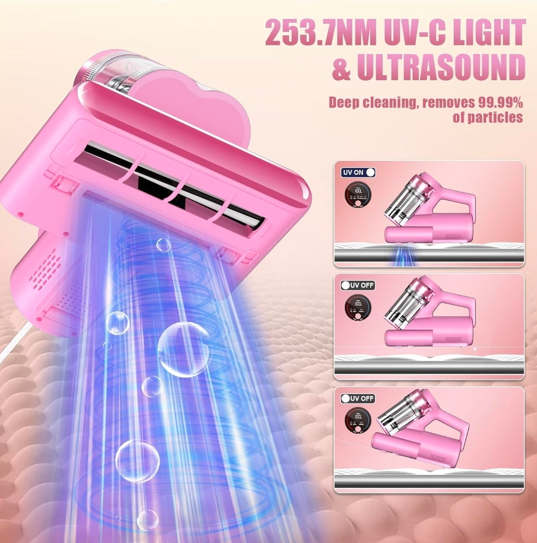Cordless Bed Vacuum Cleaner | UV Sterilization & HEPA Filter Mattress Cleaner